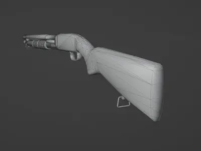 M1912 Winchester Low-poly 3D model