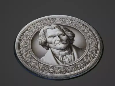 Hegel Medallion 3D print model