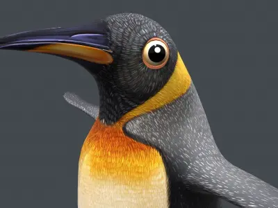 Penguin Low-poly 3D model order