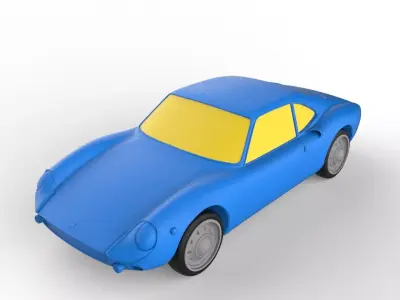 De Tomaso 1968 Classic Car 3D print model