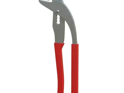 Wrench Pipe Pliers Low-poly 3D model