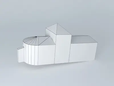 Church Bourg du Bost Perigord Vert Free 3D model