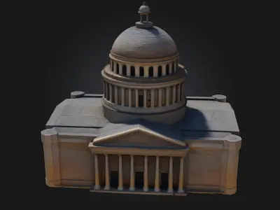Pantheon of Light  A Monument of Divine Radiance 3D model