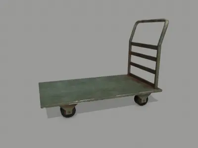 Trolley metal dolly cart Low-poly 3D model