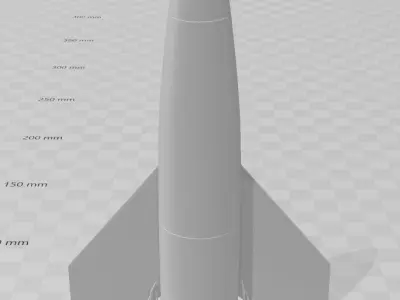 A4b Aggregat 4b Winged V2 German Missile 3D print model