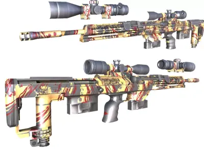 49-dsr50-gun model 3d game ready model Low-poly 3D model Low-poly 3D model
