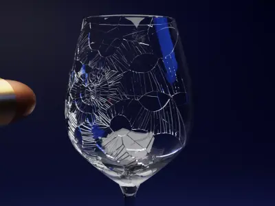 bullet wine glass Free 3D model