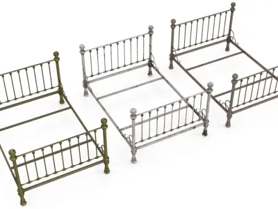 Old bed 3D model