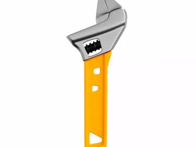 Adjustable wrench 3D model 2