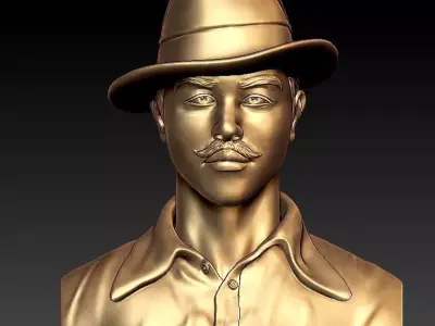 Bhagat singh Pendant 3D print model