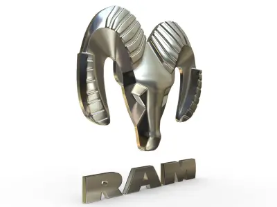 ram logo 3D model from CGTrader