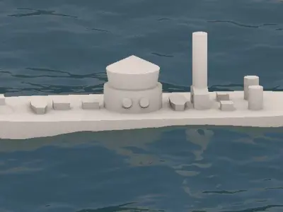 USS Monitor 1862 Free 3D print model