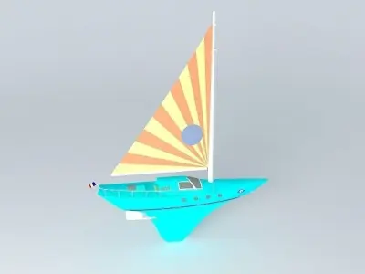 Recreational Boat Free 3D model