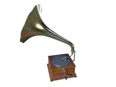 gramophone 3D model 3