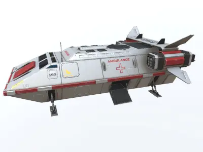 shuttle Low-poly 3D model