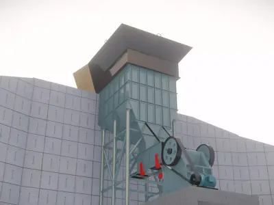 jaw crusher section 3D Model 3D model