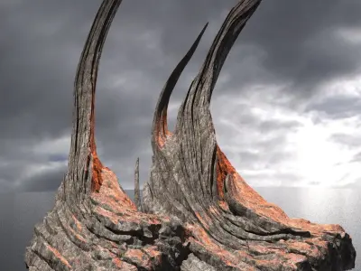 Ancient Raptor Rocks 2 3D model