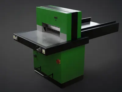 Multicut machine that cuts paper Low-poly 3D model