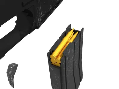 M4A1 Cartoon Free low-poly 3D model