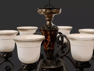 Vintage Ceiling Chandelier 3D model