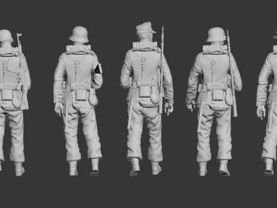 German soldiers 3D print model buy