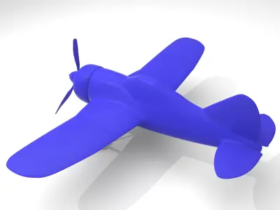 Brewster F2A Buffalo -  3D Print Ready simple 3D print model