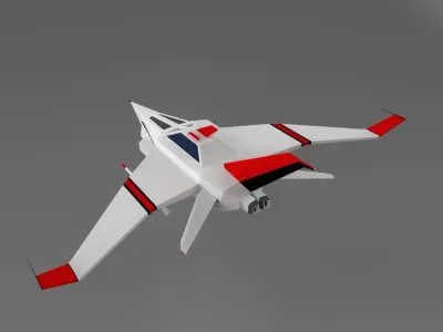 Fighter Space Ship Low-poly 3D model
