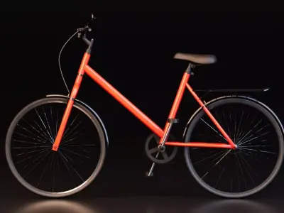 Urban City Bicycle Low-poly 3D model