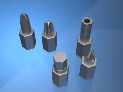 Screwdriver tips 3D model