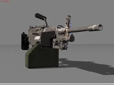 M249 Pubg Low-poly 3D model
