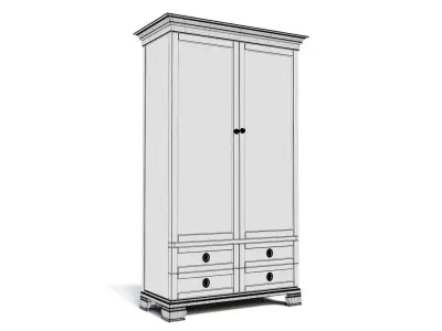 trad armoire Low-poly 3D model