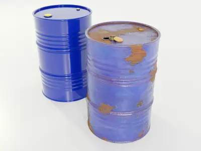 Steel Barrels 3D model
