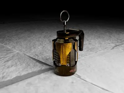 smoke grenade Low-poly 3D model 3