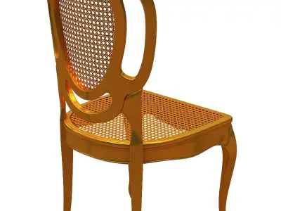 Classical Dining chair Low-poly 3D model
