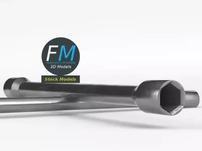 Cross wrench 3D model