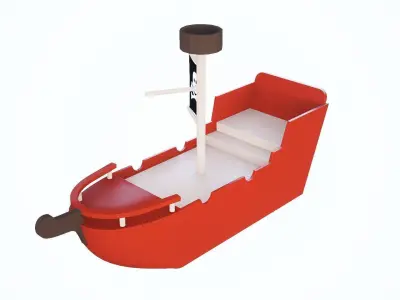 Pirate Ship Low-poly 3D model from CGTrader - Low-poly