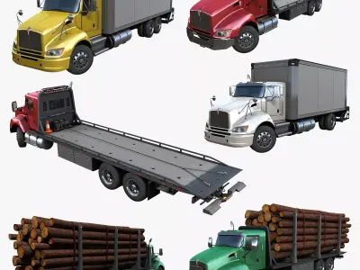 Kenworth trucks 3D Model Pack