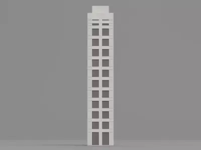 Paper Skyscraper V7 Low-poly 3D model