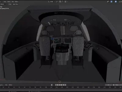 Base model for Boeing 787 Dreamliner cockpit Free 3D model
