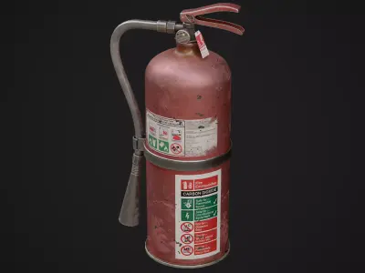 Fire Extinguisher Low-poly 3D model 29