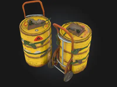 Toxic Transport  Hazardous Cargo on the Move 3D model