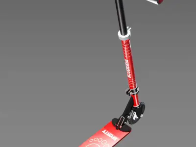 Scooter Red and Black 3D model