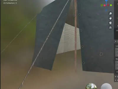 FABIRC TENT Low-poly 3D model