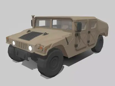Humvee Low Poly Low-poly 3D model