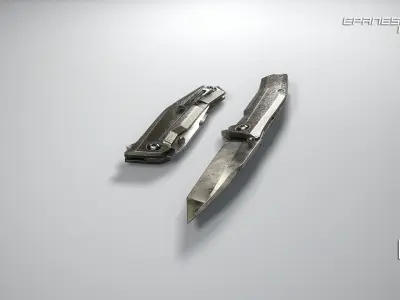 13 knife Low-poly 3D model