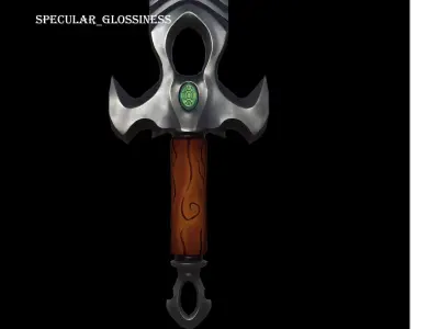 Dagger wrath of lords sword Low-poly 3D model