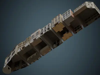 Buildings Collection 2 Low-poly 3D model