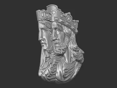 Childebert et Ultrogothe Fondateurs 1845 3D print model