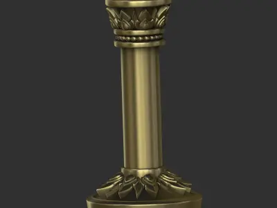 Thai style candle holder 3D print model