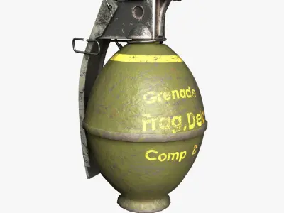 Grenade M26 Low poly Low-poly 3D model